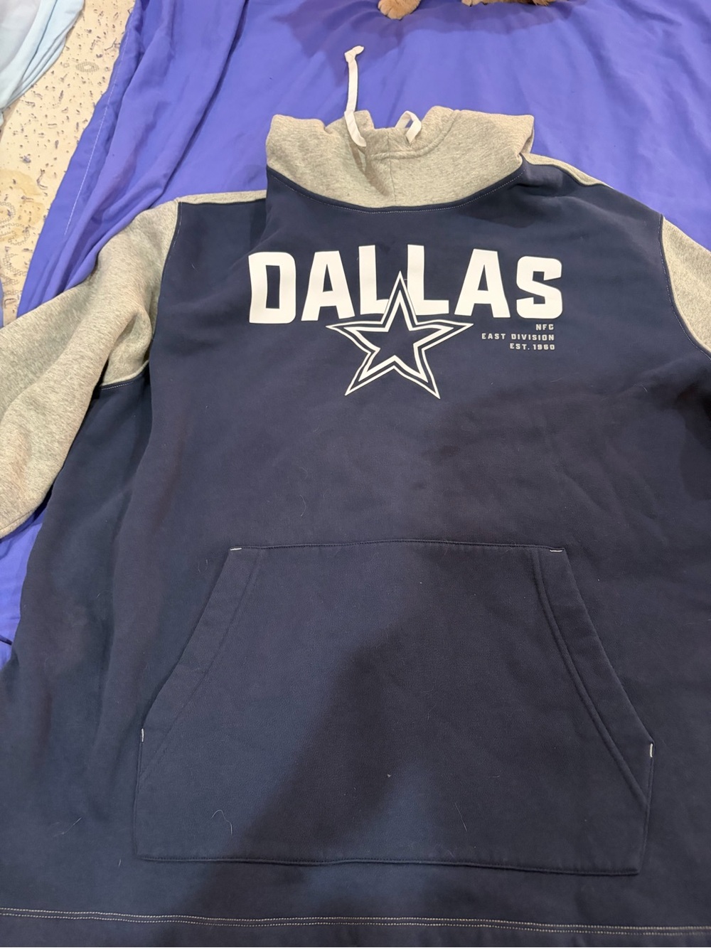 NFL Dallas Navy and Gray Crewneck Sweatshirt